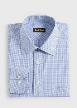 Paul Stuart Formal Shop|Dress Shirts^Micro Graph Check Dress Shirt Blue