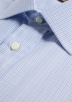Paul Stuart Formal Shop|Dress Shirts^Micro Graph Check Dress Shirt Blue