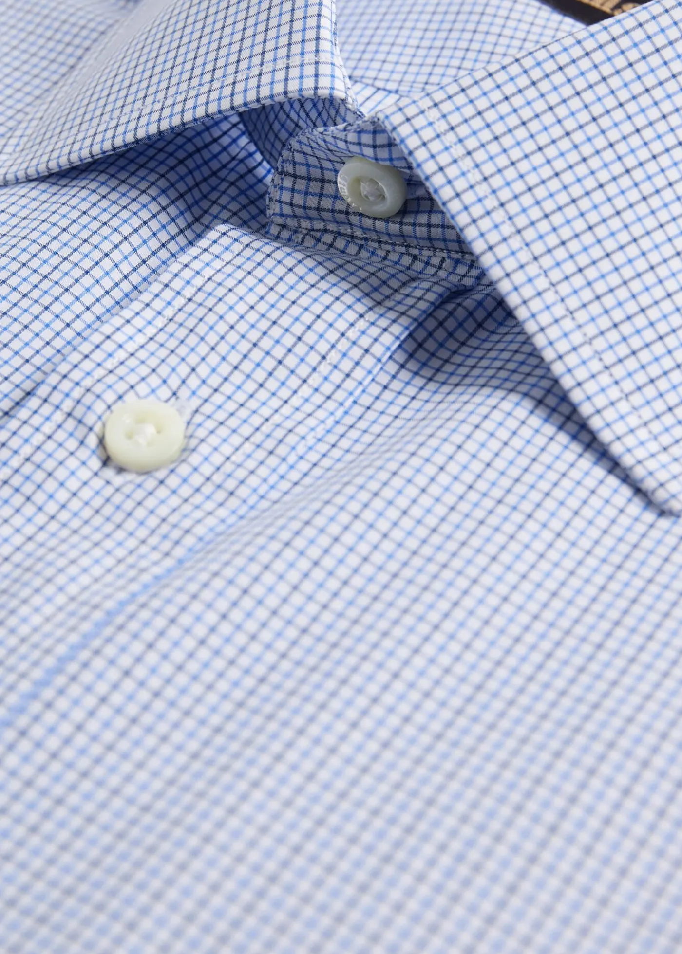 Paul Stuart Formal Shop|Dress Shirts^Micro Graph Check Dress Shirt Blue