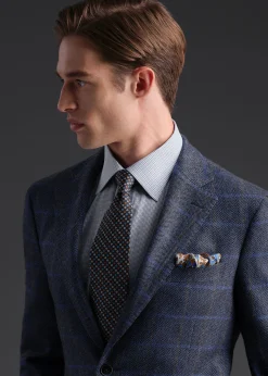 Paul Stuart Formal Shop|Dress Shirts^Micro Graph Check Dress Shirt Blue