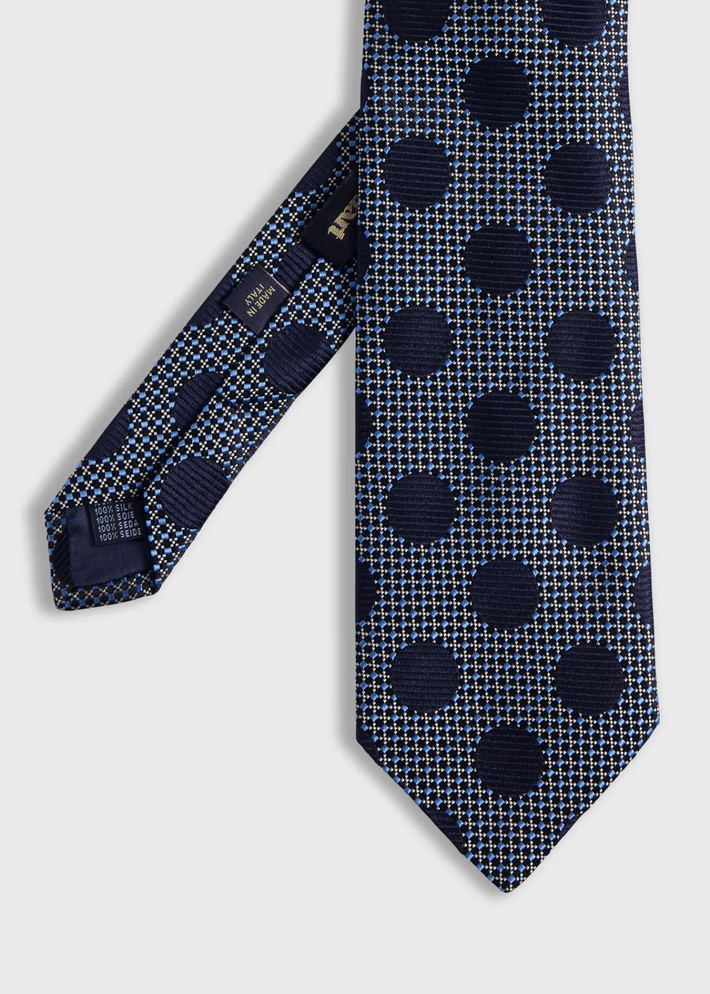 Paul Stuart Ties^Micro Jacquard Dot Tie Blue