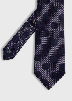 Paul Stuart Ties^Micro Jacquard Dot Tie Purple