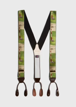 Paul Stuart Suspenders^Mole In One Braces WHITE
