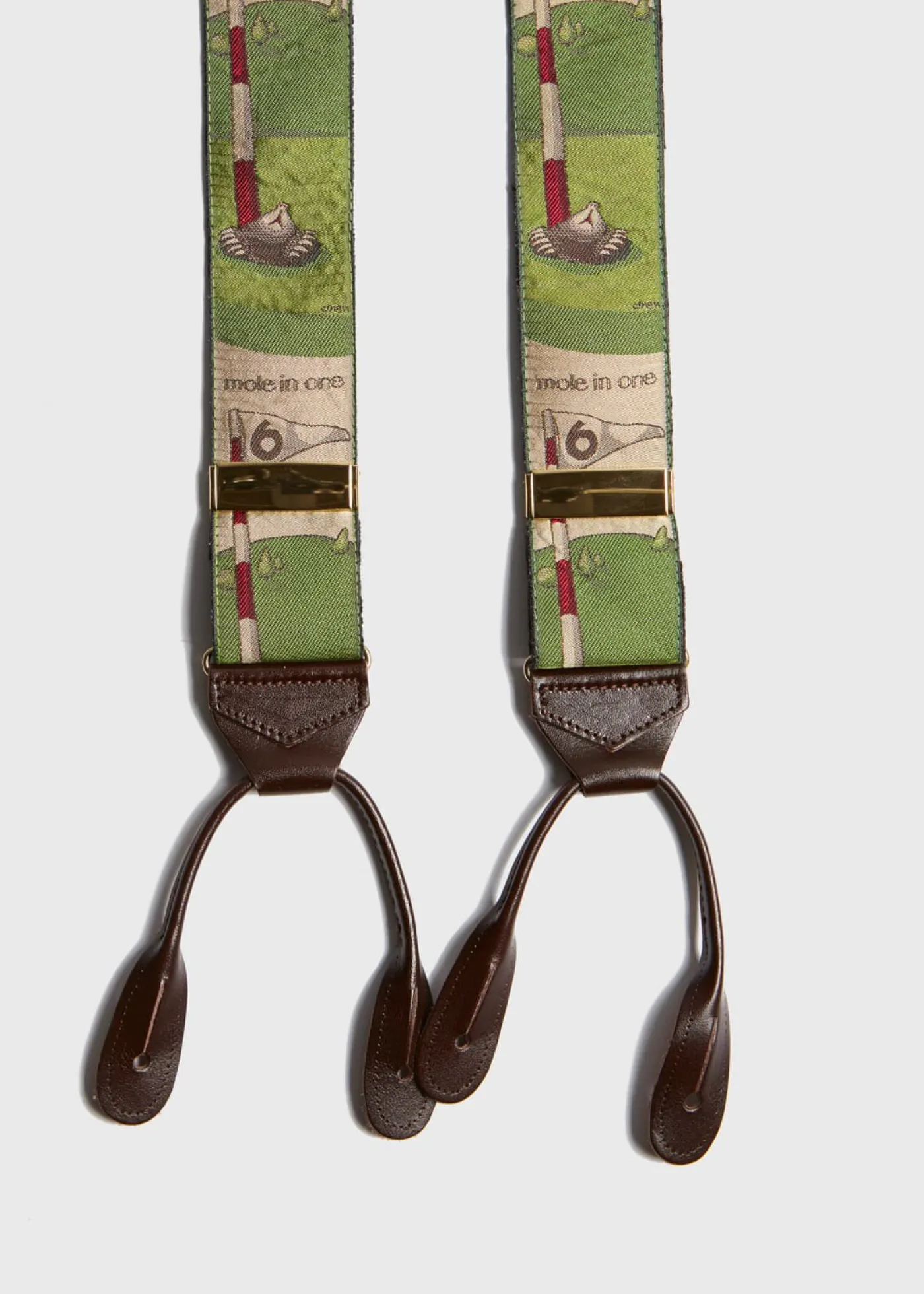 Paul Stuart Suspenders^Mole In One Braces WHITE