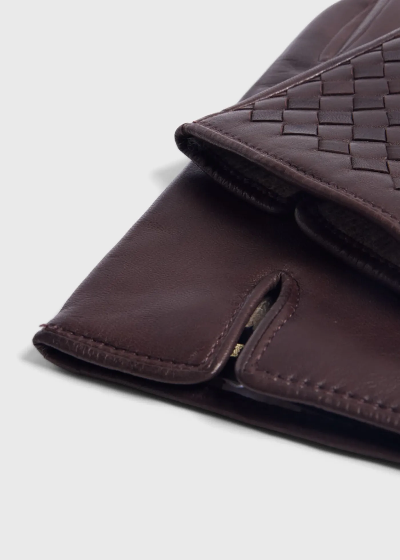 Paul Stuart Scarves, Hats, Gloves|The Cashmere Shop^Nappa Leather Cross Stitch Glove Brown