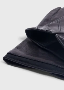 Paul Stuart Scarves, Hats, Gloves^Nappa Leather Glove With Diagonal Stitching Black