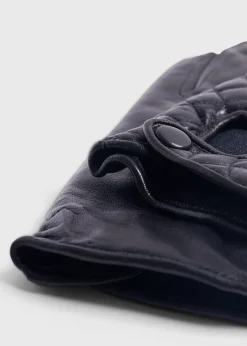 Paul Stuart Scarves, Hats, Gloves|The Cashmere Shop^Nappa Leather Quilted Driving Glove Black
