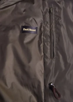 Paul Stuart Outerwear^Nylon And Nubuck Parka Olive