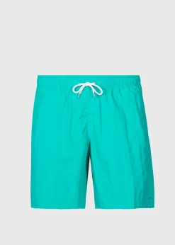 Paul Stuart Shorts & Swim Trunks|Pants^Nylon Solid Color Swim Trunk Green