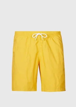 Paul Stuart Shorts & Swim Trunks|Pants^Nylon Solid Color Swim Trunk Yellow