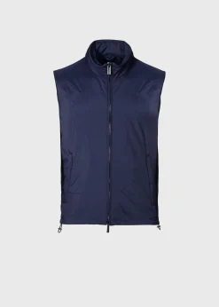 Paul Stuart Vests|Outerwear^Nylon Zip Vest Navy