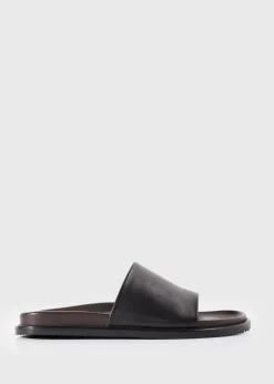 Paul Stuart Sandals^Palma Leather Slide Black