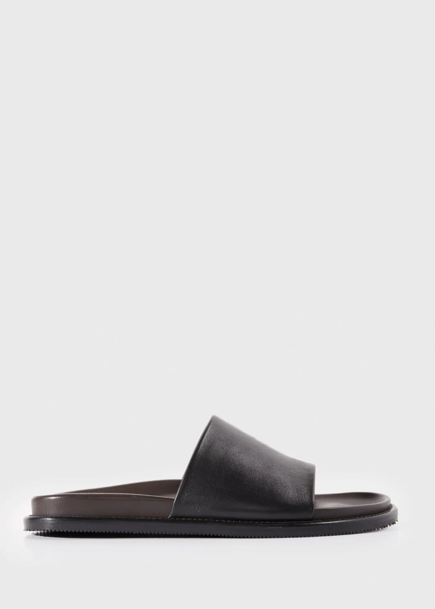 Paul Stuart Sandals^Palma Leather Slide Black