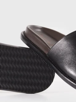 Paul Stuart Sandals^Palma Leather Slide Black