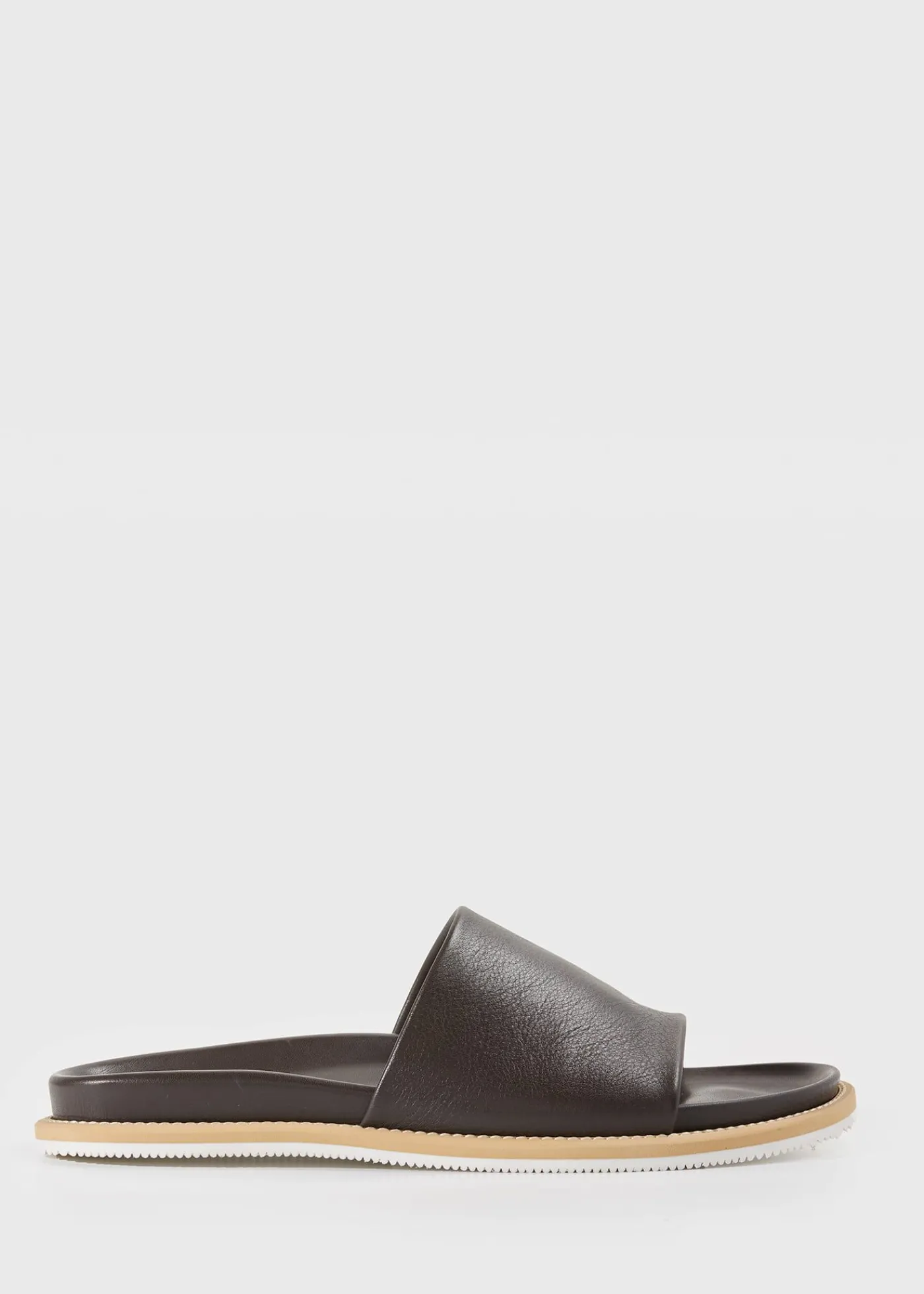 Paul Stuart Sandals^Palma Leather Slide Dark Brown