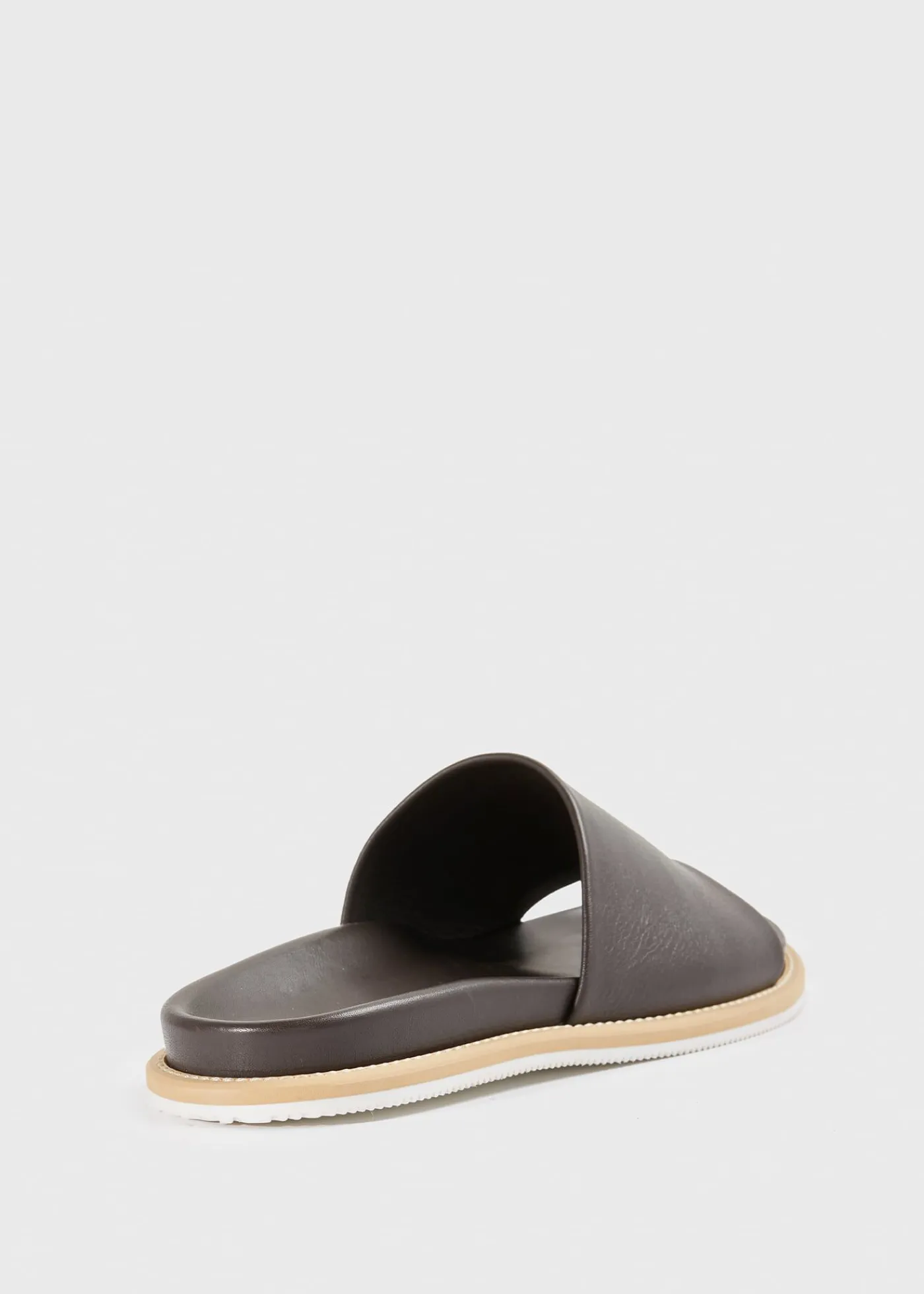 Paul Stuart Sandals^Palma Leather Slide Dark Brown