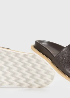 Paul Stuart Sandals^Palma Leather Slide Dark Brown