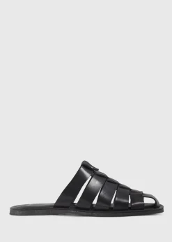 Paul Stuart Sandals^Paradiso Leather Fisherman Sandal Black