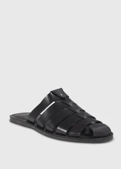 Paul Stuart Sandals^Paradiso Leather Fisherman Sandal Black