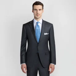 Paul Stuart Suits & Tuxedos^Paul Fit Solid Super 120s Suit Mid Grey