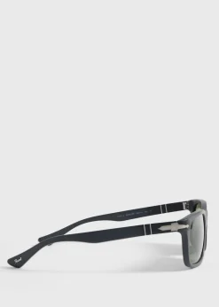 Paul Stuart Sunglasses & Eyewear^Persol® Sunglasses With Green Lens Black