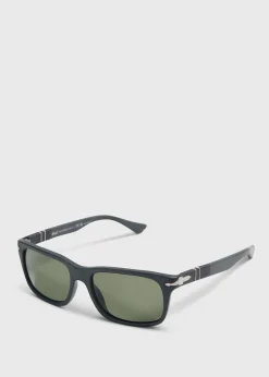 Paul Stuart Sunglasses & Eyewear^Persol® Sunglasses With Green Lens Black