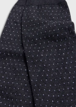 Paul Stuart Socks|The Cashmere Shop^Pindot Dress Sock Grey