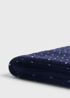 Paul Stuart Socks|The Cashmere Shop^Pindot Dress Sock Navy