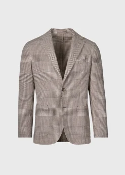 Paul Stuart Blazers & Jackets^Plaid Garment Washed Cotton Jacket Brown