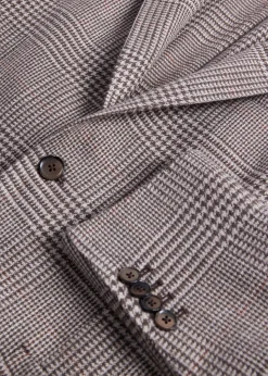 Paul Stuart Blazers & Jackets^Plaid Garment Washed Cotton Jacket Brown