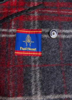 Paul Stuart Outerwear^Plaid Hooded Coat Red