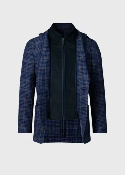Paul Stuart Blazers & Jackets|Outerwear^Plaid Jacket With Removable Vest Blue