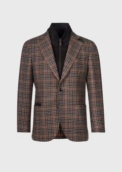 Paul Stuart Blazers & Jackets|Vests^Plaid Jacket WithRemovable Vest Brown