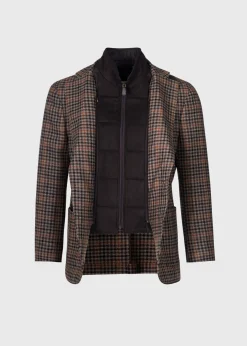 Paul Stuart Blazers & Jackets|Vests^Plaid Jacket WithRemovable Vest Brown