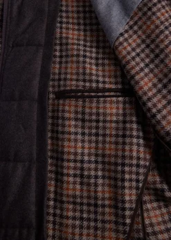 Paul Stuart Blazers & Jackets|Vests^Plaid Jacket WithRemovable Vest Brown