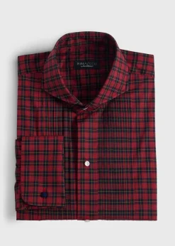 Paul Stuart Formal Shop^Pleated Front Formal Shirt Red