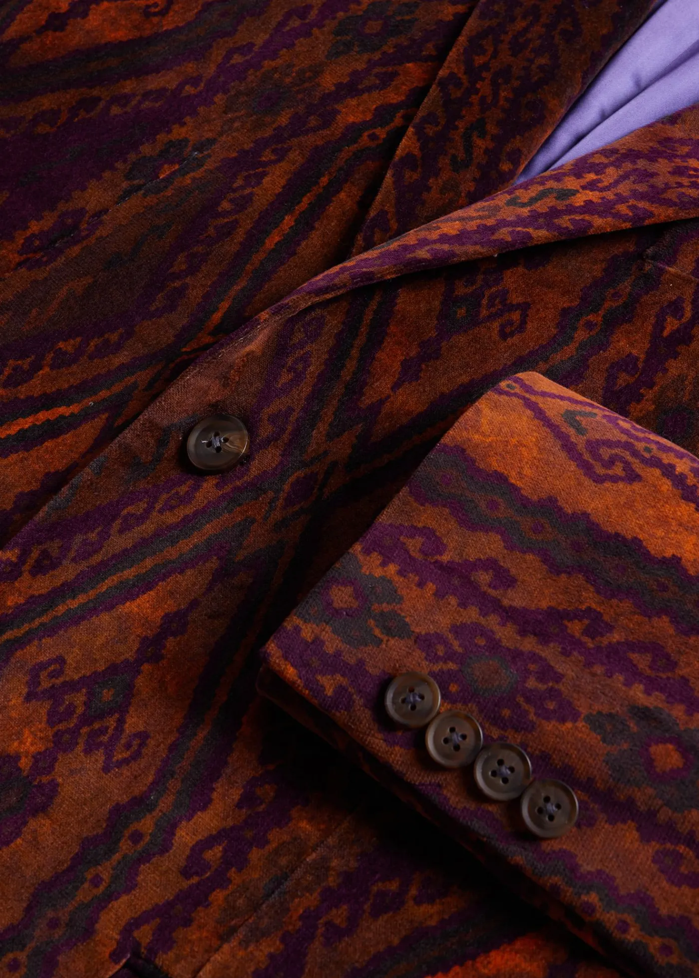 Paul Stuart Blazers & Jackets^Printed Cotton Velvet Jacket Rust