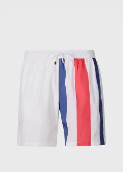 Paul Stuart Shorts & Swim Trunks^Printed Flag Swim Shorts Navy/Red