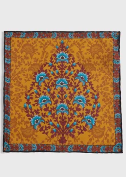 Paul Stuart Pocket Squares|The Cashmere Shop^Printed Floral Tree Pocket Square Gold