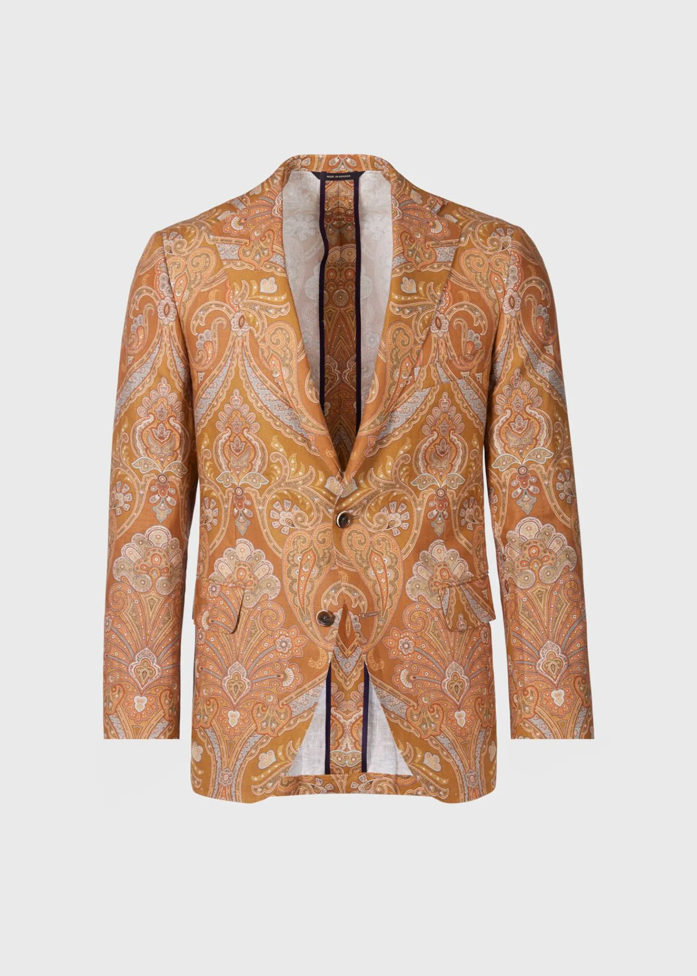 Paul Stuart Blazers & Jackets^Printed Paisley Linen Jacket Gold