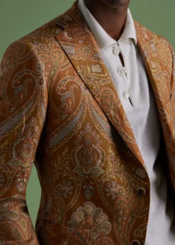 Paul Stuart Blazers & Jackets^Printed Paisley Linen Jacket Gold