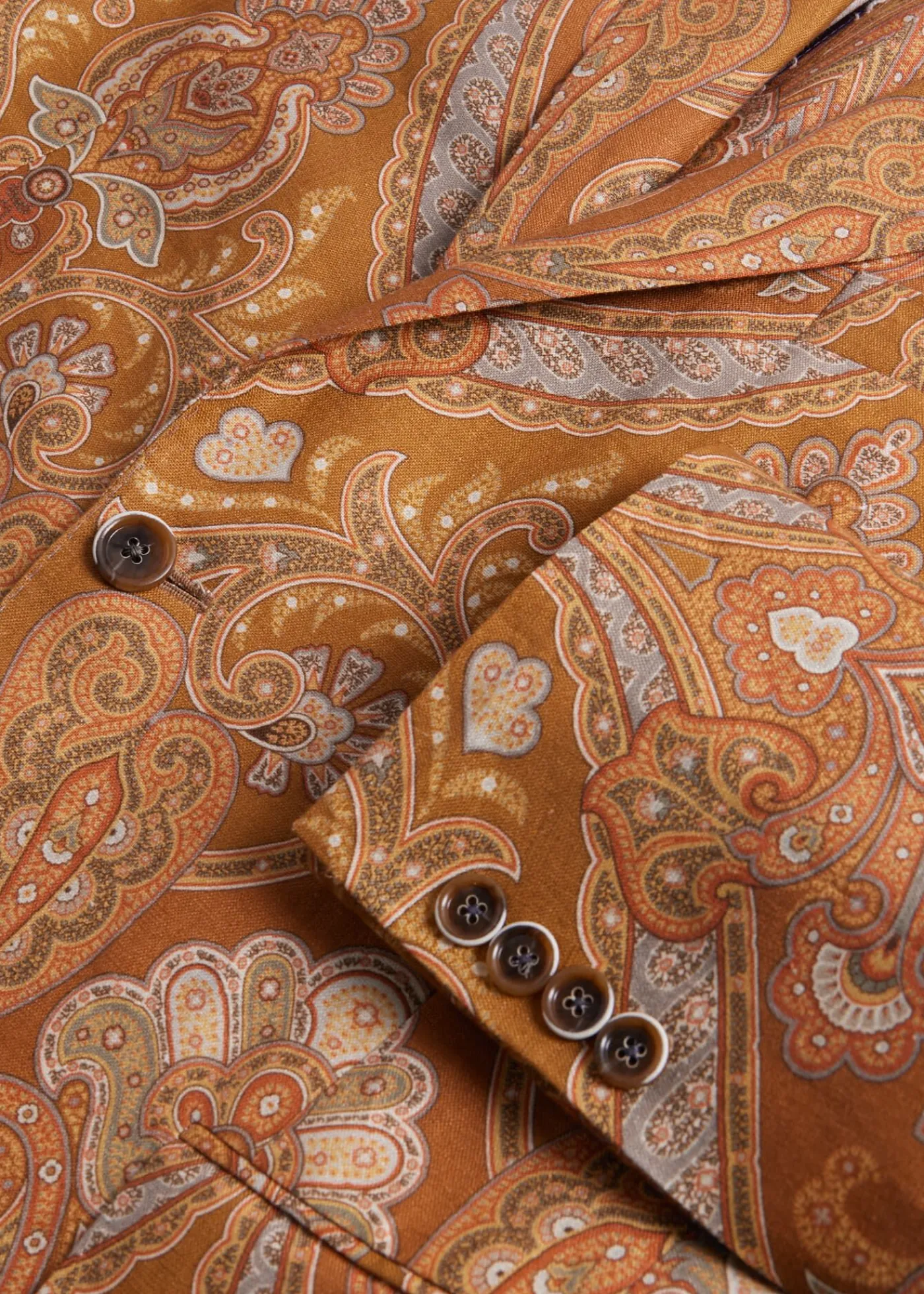 Paul Stuart Blazers & Jackets^Printed Paisley Linen Jacket Gold