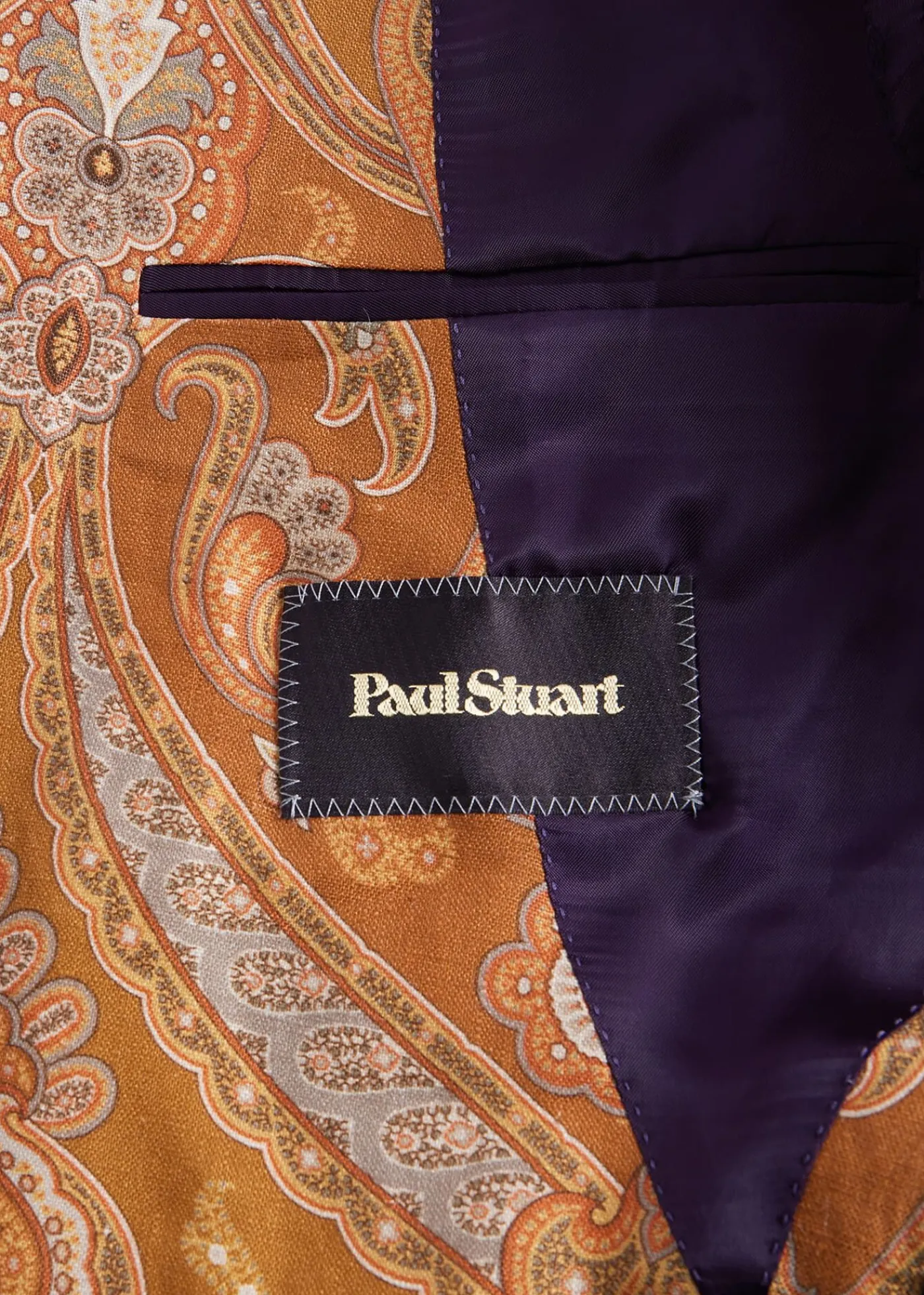 Paul Stuart Blazers & Jackets^Printed Paisley Linen Jacket Gold