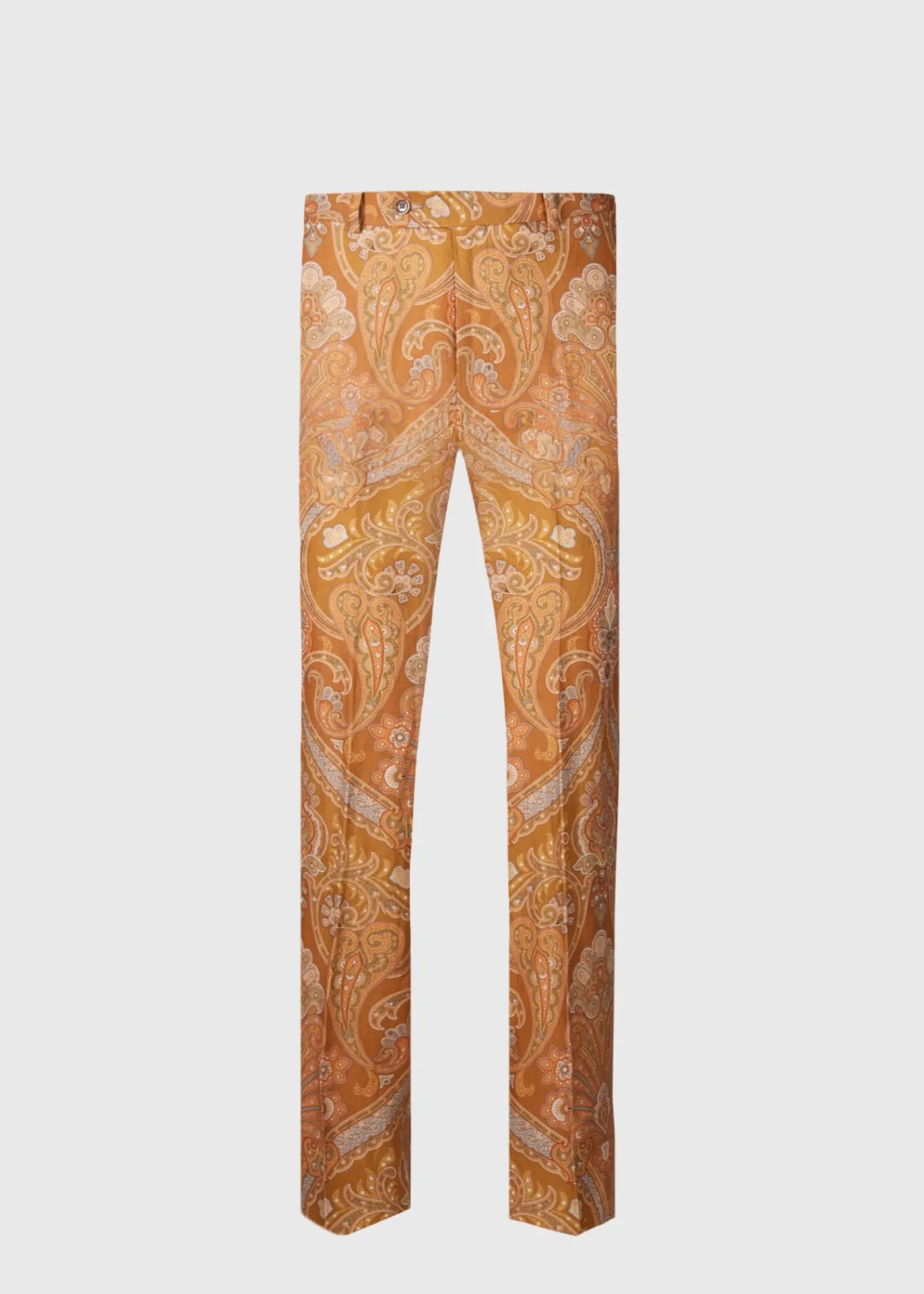Paul Stuart Dress Pants^Printed Paisley Linen Trouser Gold
