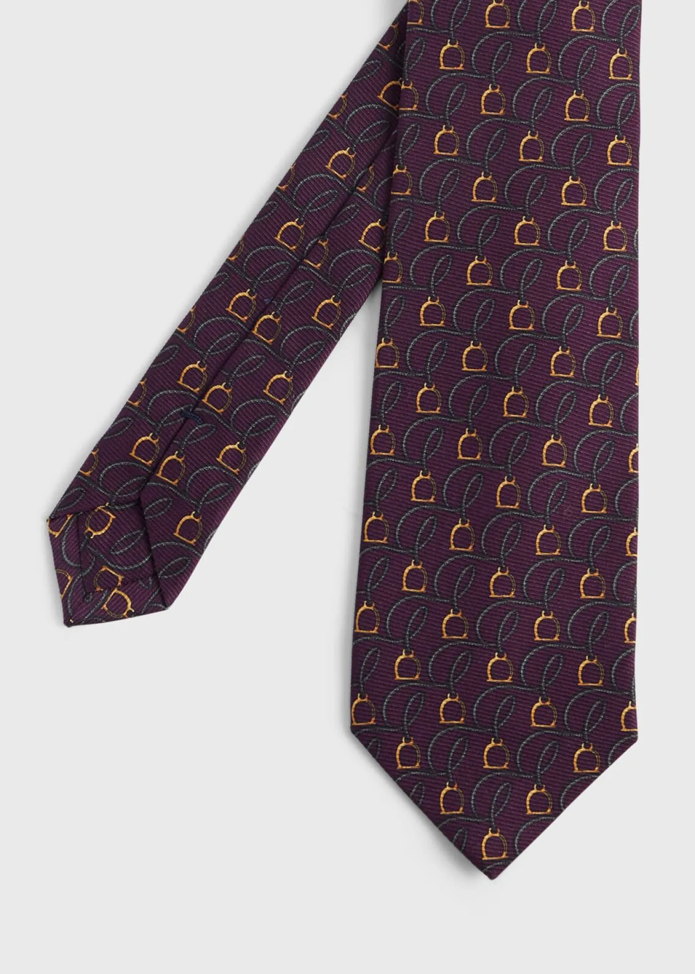 Paul Stuart Ties^Printed Silk Belts And Bits Tie Purple
