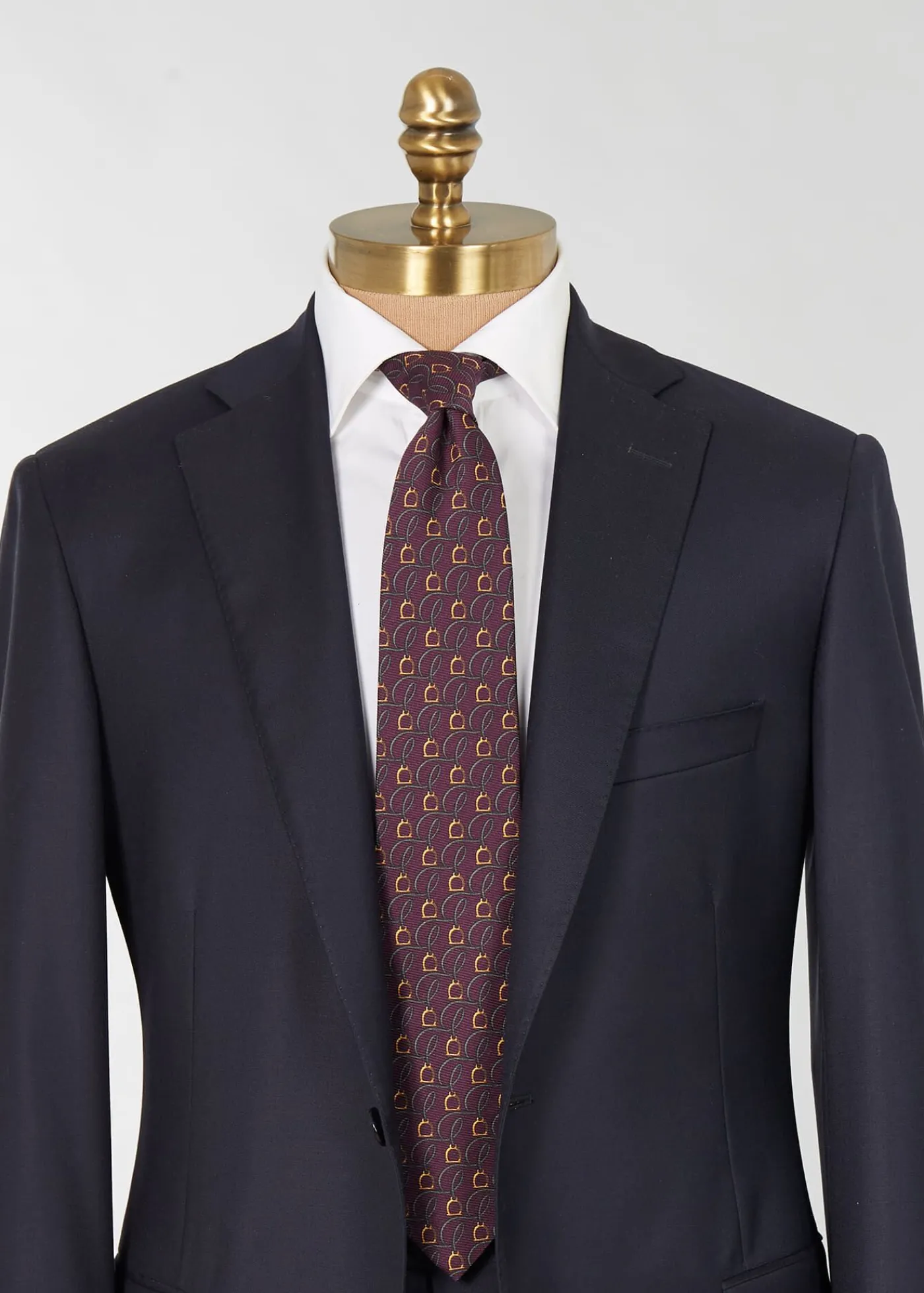 Paul Stuart Ties^Printed Silk Belts And Bits Tie Purple