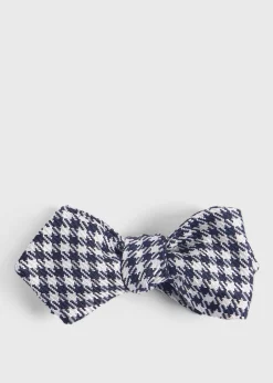 Paul Stuart Ties^Printed Silk Check Bow Tie Black/White