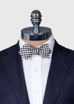 Paul Stuart Ties^Printed Silk Check Bow Tie Black/White