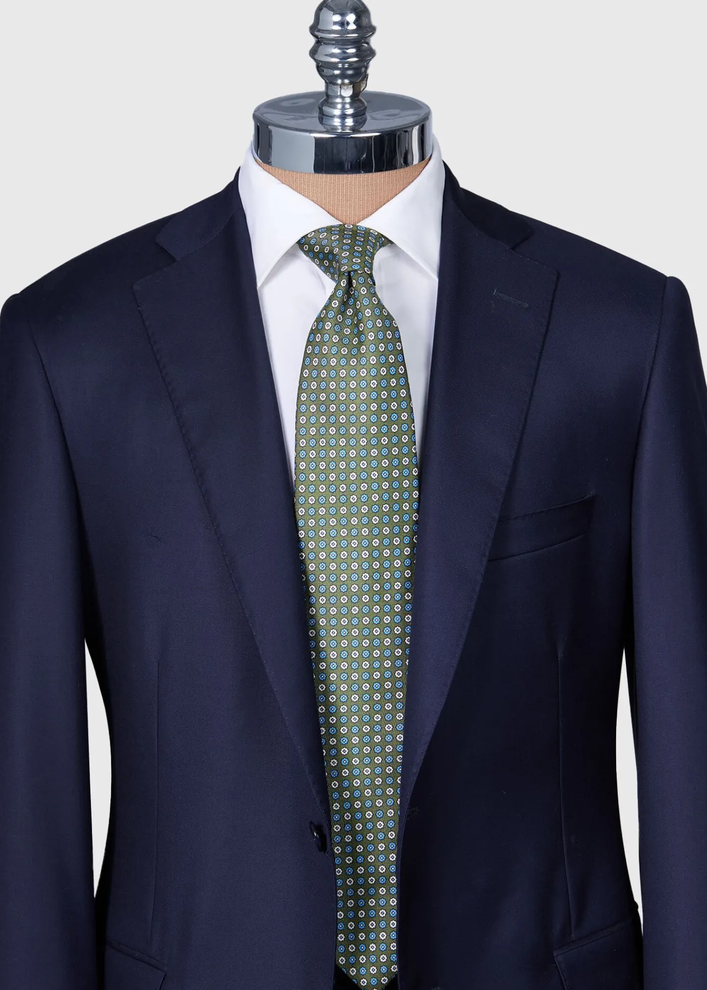 Paul Stuart Ties^Printed Silk Floral Medallion Tie Green