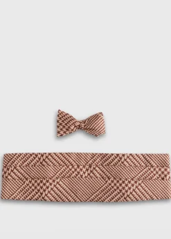 Paul Stuart Ties|Formal Shop^Printed Silk Formal Set Tan/Brown